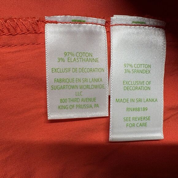 Lilly Pulitzer Womens Pants Size 12 Coral Montoya Chino Stretch Cotton Blend - Picture 12 of 12
